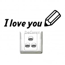 Dekorativní folie na okno, zeď, dveře "I love you"