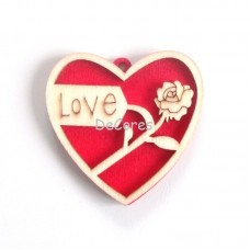 Svatební srdíčko s motivem na zavěšení